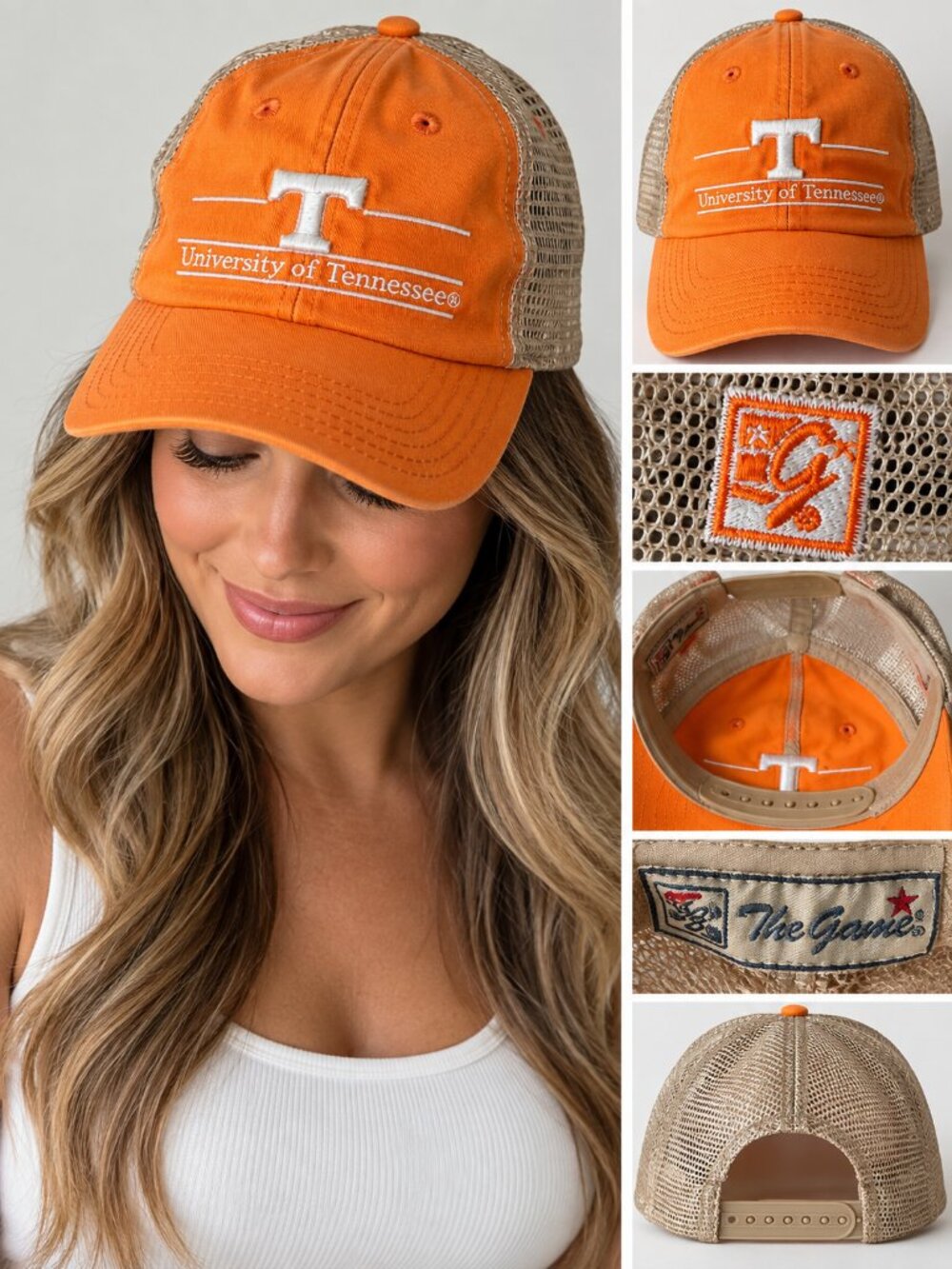 The Game Tennessee Volunteers Orange Trucker Hat UT Snapback